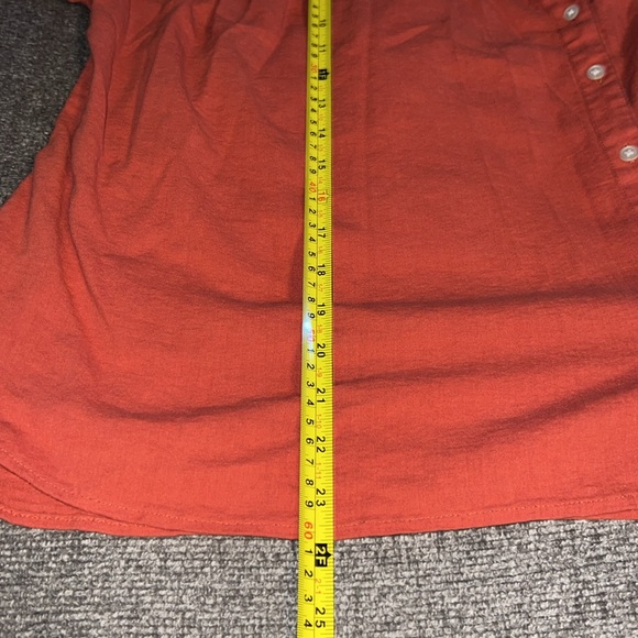 Loft rustic orange button down blouse size XL - Picture 9 of 11